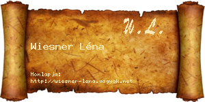 Wiesner Léna névjegykártya